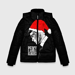 Куртка зимняя для мальчика Новогодний Острые Козырьки, цвет: 3D-черный