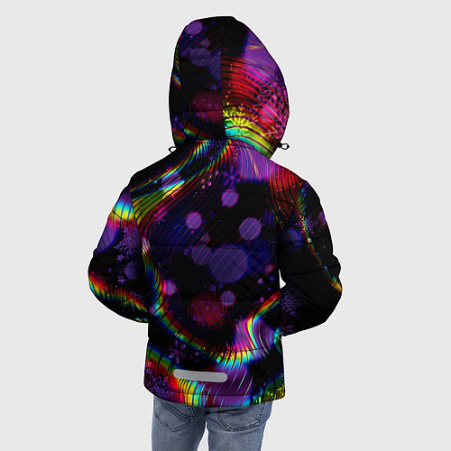 Зимняя куртка для мальчика BRAWL STARS LEON НОВОГОДНИЙ / 3D-Черный – фото 4