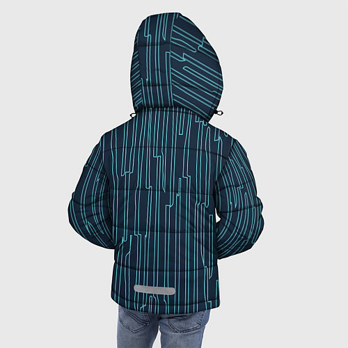 Зимняя куртка для мальчика Стильный узор / 3D-Черный – фото 4