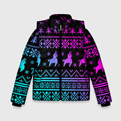 Куртка зимняя для мальчика FORTNITE НОВОГОДНИЙ, цвет: 3D-черный