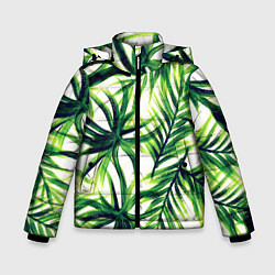 Куртка зимняя для мальчика Тропики, цвет: 3D-черный
