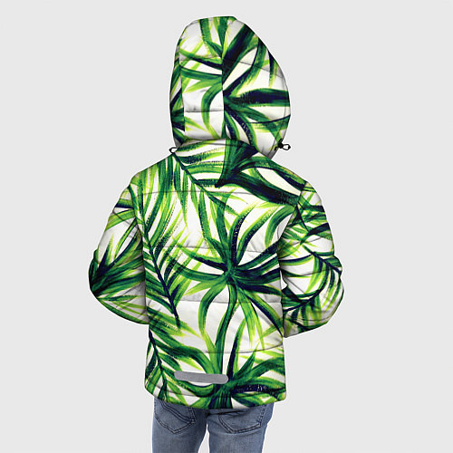 Зимняя куртка для мальчика Тропики / 3D-Черный – фото 4