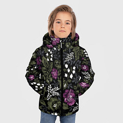 Куртка зимняя для мальчика Цветы, цвет: 3D-красный — фото 2