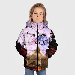 Куртка зимняя для мальчика Из России с любовью, цвет: 3D-черный — фото 2