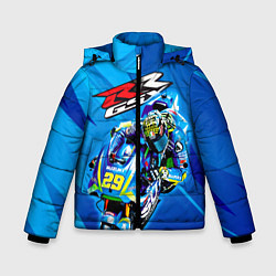 Куртка зимняя для мальчика Suzuki MotoGP, цвет: 3D-черный