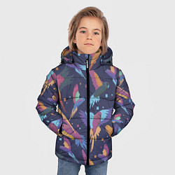 Куртка зимняя для мальчика Райские попугаи, цвет: 3D-черный — фото 2