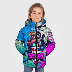 Куртка зимняя для мальчика BRAWL STARS 8 BIT, цвет: 3D-черный — фото 2