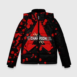 Куртка зимняя для мальчика Apex Legends Champion, цвет: 3D-черный