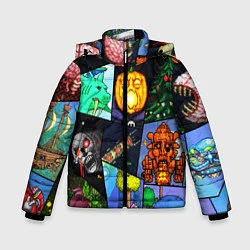 Куртка зимняя для мальчика Terraria allpic, цвет: 3D-черный