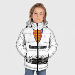 Куртка зимняя для мальчика Koenigsegg, цвет: 3D-черный — фото 2