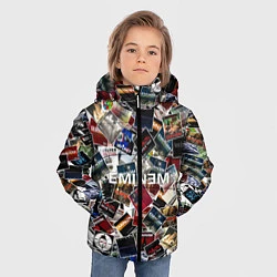 Куртка зимняя для мальчика Дискография EMINEM, цвет: 3D-красный — фото 2