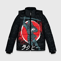 Куртка зимняя для мальчика Регби Япония, 2019, цвет: 3D-черный
