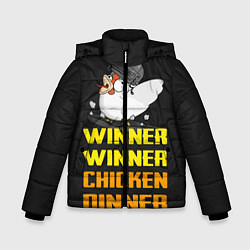 Куртка зимняя для мальчика Winner Chicken Dinner, цвет: 3D-черный