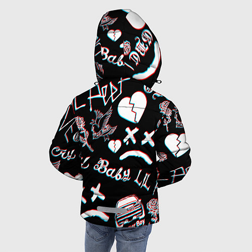 Зимняя куртка для мальчика LIL PEEP GLITCH / 3D-Черный – фото 4