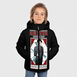 Куртка зимняя для мальчика Миша Булгаков, цвет: 3D-черный — фото 2