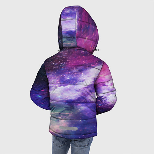 Зимняя куртка для мальчика Фрактал космос / 3D-Черный – фото 4
