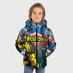 Куртка зимняя для мальчика My Hero Academia все герои, цвет: 3D-светло-серый — фото 2