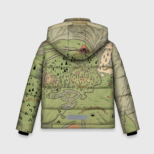 Зимняя куртка для мальчика Adventure time Map / 3D-Светло-серый – фото 2