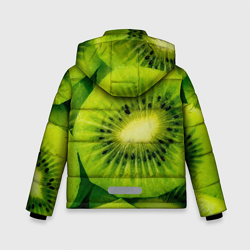 Зимняя куртка для мальчика Зеленый киви / 3D-Светло-серый – фото 2