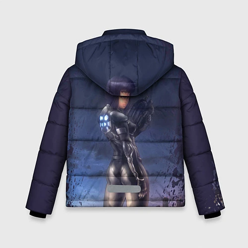 Зимняя куртка для мальчика Призрак в доспехах / 3D-Светло-серый – фото 2
