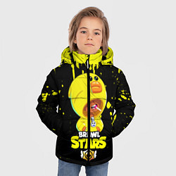Куртка зимняя для мальчика Brawl Stars Sally Leon, цвет: 3D-красный — фото 2