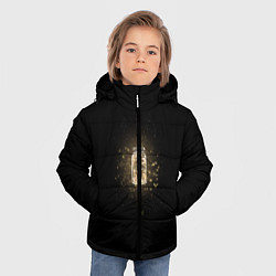 Куртка зимняя для мальчика Банка со светлячками, цвет: 3D-черный — фото 2