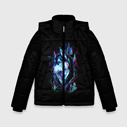 Куртка зимняя для мальчика Wolf, цвет: 3D-черный