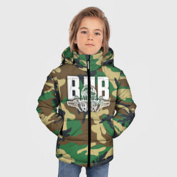 Куртка зимняя для мальчика ВДВ камуфляж, цвет: 3D-черный — фото 2