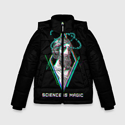 Куртка зимняя для мальчика Magic is science - Пифагор, цвет: 3D-красный
