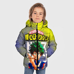 Куртка зимняя для мальчика Моя геройская академия Изуку, цвет: 3D-светло-серый — фото 2