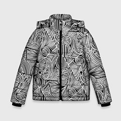 Куртка зимняя для мальчика Узор black two, цвет: 3D-черный