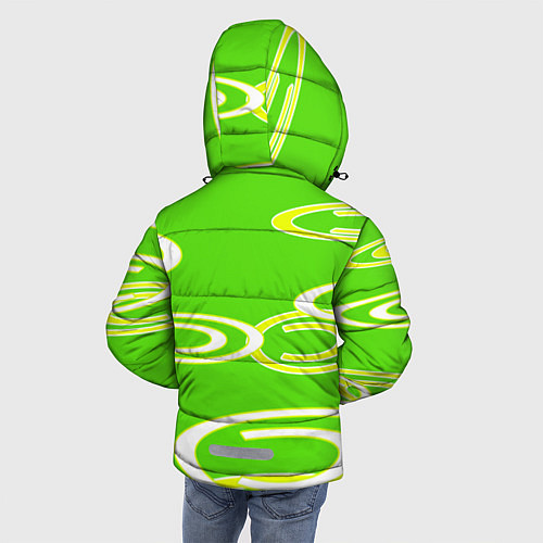 Зимняя куртка для мальчика Текстура / 3D-Черный – фото 4