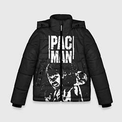 Куртка зимняя для мальчика Pac Man, цвет: 3D-светло-серый