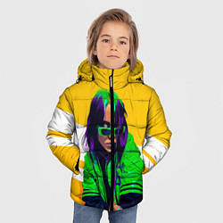 Куртка зимняя для мальчика Green Eilish, цвет: 3D-черный — фото 2