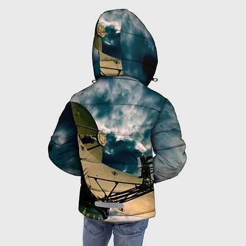 Зимняя куртка для мальчика Войска связи / 3D-Черный – фото 4