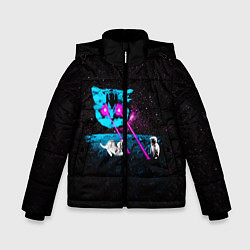 Куртка зимняя для мальчика Кошак, цвет: 3D-черный