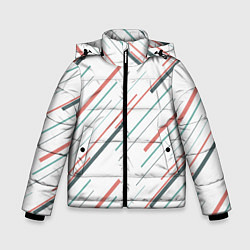 Куртка зимняя для мальчика Геометрический стиль, цвет: 3D-черный