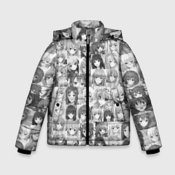 Куртка зимняя для мальчика Аниме девушки, цвет: 3D-черный