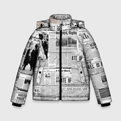 Зимняя куртка для мальчика Газета Newspaper