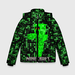 Куртка зимняя для мальчика MINECRAFT CREEPER, цвет: 3D-черный