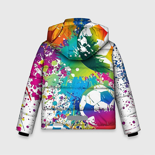 Зимняя куртка для мальчика Football Paints / 3D-Светло-серый – фото 2