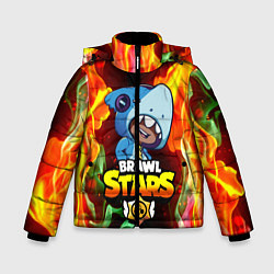 Куртка зимняя для мальчика BRAWL STARS LEON SHARK, цвет: 3D-черный