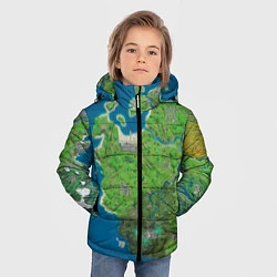 Куртка зимняя для мальчика Fortnite карта, цвет: 3D-черный — фото 2