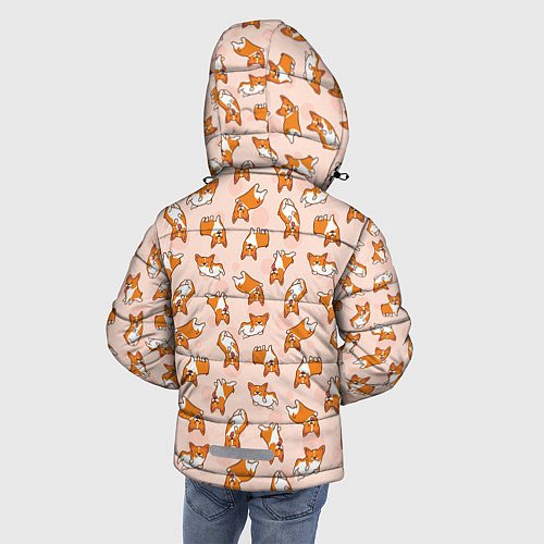 Зимняя куртка для мальчика Корги / 3D-Черный – фото 4