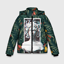 Куртка зимняя для мальчика Медуза Горгона, цвет: 3D-черный
