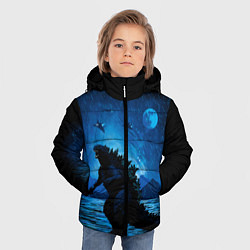 Куртка зимняя для мальчика GODZILLA, цвет: 3D-черный — фото 2