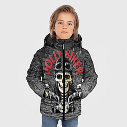 Куртка зимняя для мальчика Веселый байкер, цвет: 3D-красный — фото 2