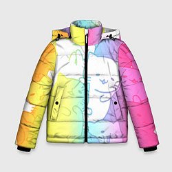 Куртка зимняя для мальчика Котоколлаж 05, цвет: 3D-черный