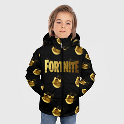 Куртка зимняя для мальчика Fortnite gold, цвет: 3D-черный — фото 2