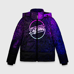 Куртка зимняя для мальчика Deftones Neon logo, цвет: 3D-черный